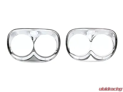 AMD Chrome Steel Pair Headlamp Bezels Chevrolet | GMC Truck 1958-1959 - X145-4058-P