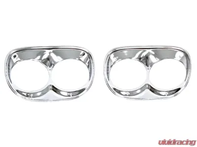 AMD Chrome Steel Pair Headlamp Bezels Chevrolet | GMC Truck 1958-1959 - X145-4058-P