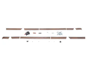 AMD Lower Side Molding Set Woodgrain 10 pcs with clips Fender-Door-Bedside Chevy Blazer | GMC Jimmy 1969-1972