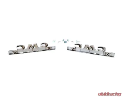 AMD Hood Side Emblems Pair GMC Chrome and Red GMC Pickup | Suburban 1947-1950 - X999-4947-31P