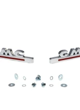 AMD Hood Side Emblems Pair GMC Chrome and Red GMC Pickup | Suburban 1947-1950                                     - X999-4947-31P - Image 3