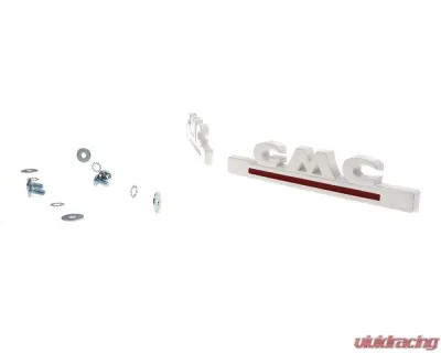 AMD Hood Side Emblems Pair GMC White and Red GMC Pickup | Suburban 1951-1953 - X999-4951-31P