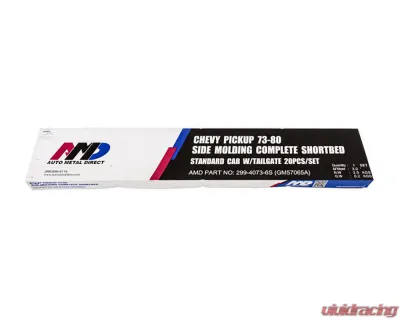AMD Polished Complete Premium Body Molding Set Chevrolet | GMC Short Bed Fleetside C/K Sqaurebody Truck 1973-1980 - 299-4073-6S