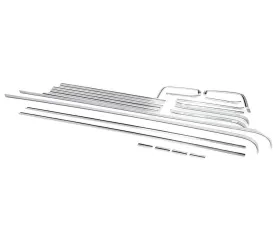 AMD Polished Complete Premium Body Molding Set Chevrolet | GMC Long Bed Fleetside C/K Sqaurebody Truck 1973-1980