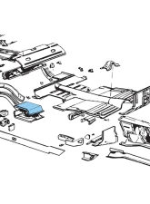 AMD Rear Upper RH Torque Box Floor Pan Brace Ford Fairlane | Torino 1966-1969                                     - 425-8466-4R - Image 3