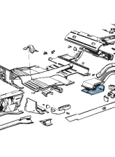 AMD Rear Lower LH Torque Box Floor Pan Brace Ford Fairlane | Torino 1966-1969                                     - 425-8466-5L - Image 3