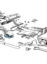 AMD Rear Lower RH Torque Box Floor Pan Brace Ford Fairlane | Torino 1966-1969                                     - 425-8466-5R - Image 3
