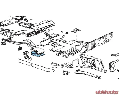 AMD Rear Lower RH Torque Box Floor Pan Brace Ford Fairlane | Torino 1966-1969 - 425-8466-5R