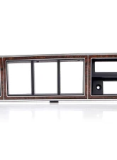 AMD Chrome/Woodgrain Dash Bezel w/ AC Ford F-100 | F-150 | F-250 | F-350 Truck | Bronco 1973-1979                                     - 460-4573-WAC - Image 3