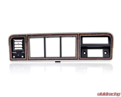 AMD Chrome/Woodgrain Dash Bezel w/ AC Ford F-100 | F-150 | F-250 | F-350 Truck | Bronco 1973-1979 - 460-4573-WAC