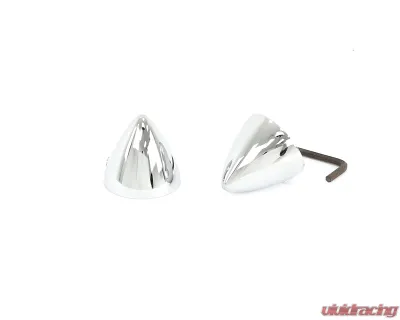 AMD Pair Chrome Door Mirror Bullet Caps Ford F-100 | F-250 1953-1966 - 570-4553