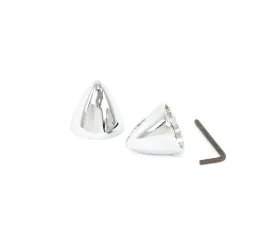 AMD Pair Chrome Door Mirror Bullet Caps Ford F-100 | F-250 1953-1966