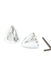 AMD Pair Chrome Door Mirror Bullet Caps Ford F-100 | F-250 1953-1966                                     - 570-4553 - Image 3