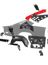 AMD LH Wheelhouse to Rear Window Frame C-Pillar Vertical Post Dodge | Plymouth B-Body 1968-1970                                     - 610-1468-3L - Image 4