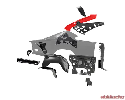 AMD LH Wheelhouse to Rear Window Frame C-Pillar Vertical Post Dodge | Plymouth B-Body 1968-1970 - 610-1468-3L