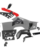 AMD RH Wheelhouse to Rear Window Frame C-Pillar Vertical Post Dodge | Plymouth B-Body 1968-1970                                     - 610-1468-3R - Image 4