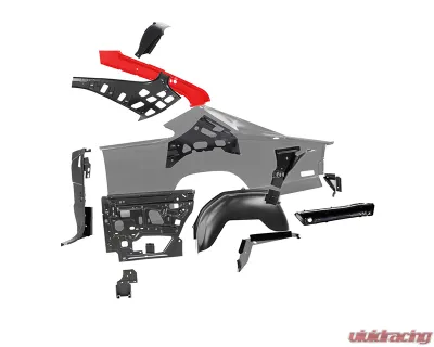 AMD RH Wheelhouse to Rear Window Frame C-Pillar Vertical Post Dodge | Plymouth B-Body 1968-1970 - 610-1468-3R