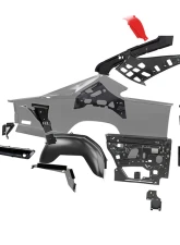 AMD RH Sail Panel Stiffener Dodge Charger 1968-1970                                     - 610-2668-2R - Image 4