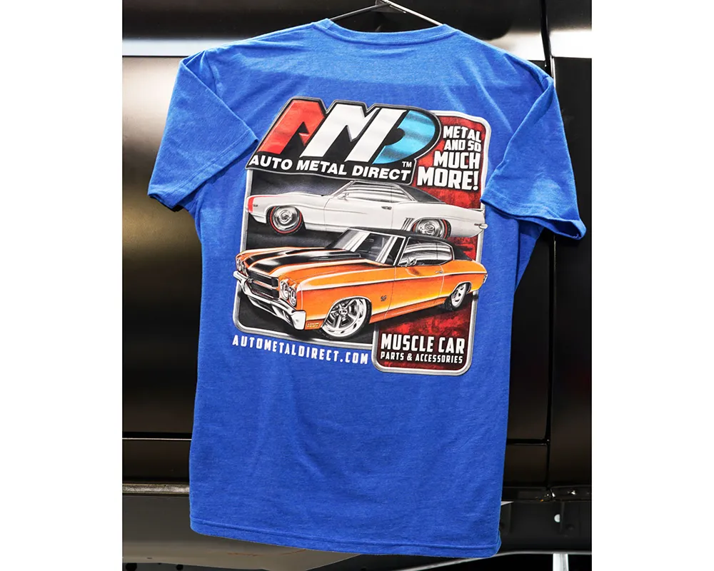 AMD Royal Blue GM Car T-Shirt - AMDGMCAR-2XL