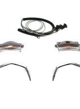 AMD Pair Hood Scoop Complete Bezel & Lamp Assemblies w/ Wiring Harness Ford Fairlane GT 1967                                     - E-67PDLFULLSET - Image 2