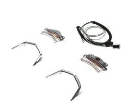 AMD Pair Hood Scoop Complete Bezel & Lamp Assemblies w/ Wiring Harness Ford Fairlane GT 1967