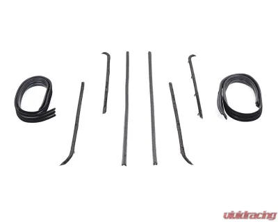 AMD Front Door Window Channel Kit w/ Black Bead Felts Chevrolet | GMC C/K Pickup Truck | Suburban 1964-1966 - G-WFK111164A