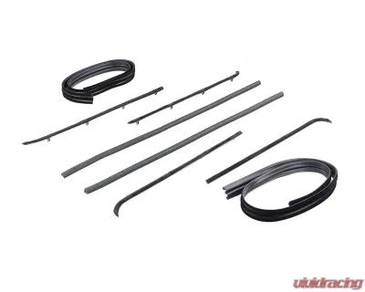 AMD Front Door Window Channel Kit w/ Black Bead Felts Chevrolet | GMC C/K Pickup Truck | Suburban 1964-1966 - G-WFK111164A