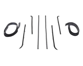 AMD Front Door Window Channel Kit w/ Black Bead Felts Chevrolet | GMC C/K Pickup Truck | Suburban 1964-1966