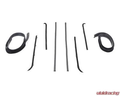 AMD Front Door Window Channel Kit w/ Black Bead Felts Chevrolet | GMC C/K Pickup Truck | Suburban 1964-1966 - G-WFK111164A