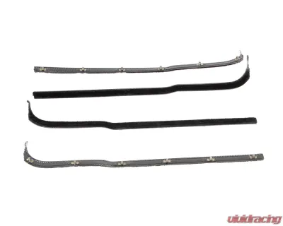AMD 4-Piece Black Front Door Beltline Window Felts Ford F-100 | F-250 | F-350 Pickup 1961-1966 - R-FT104