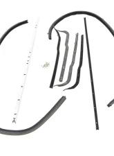 AMD 8-Piece Front Door Window Channel Kit w/ Black Bead Beltline Felts Ford F-Series Pickup 1961-1966                                     - R-FT167 - Image 2