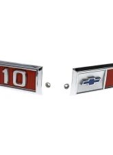 AMD Pair "10" Front Fender Emblems Chevrolet C/K Pickup Truck | Suburban 1965                                     - T-9350 - Image 3
