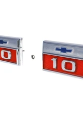 AMD Pair "10" Front Fender Emblems Chevrolet C/K Pickup Truck | Suburban 1966                                     - T-9375 - Image 2