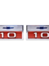 AMD Pair "10" Front Fender Emblems Chevrolet C/K Pickup Truck | Suburban 1966                                     - T-9375 - Image 3