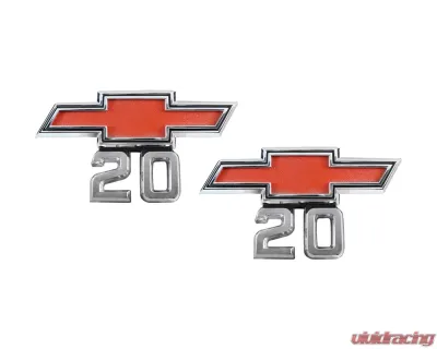 AMD Pair "20" Front Fender Emblems Chevrolet C/K Pickup Truck | Suburban 1966-1968 - T-9526