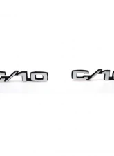 AMD Pair "C10" Front Fender Emblems Chevrolet | GMC C/K Pickup | Suburban 1969-1970                                     - T-9611 - Image 3