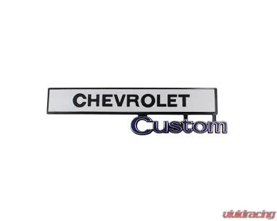 AMD "Chevrolet Custom" Glove Box Door Emblem Chevrolet C/K Truck 1969-1972 - T-9670