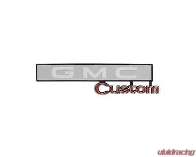 AMD "GMC Custom" Glove Box Door Emblem GMC C/K Pickup Truck 1969-1972 - T-9875