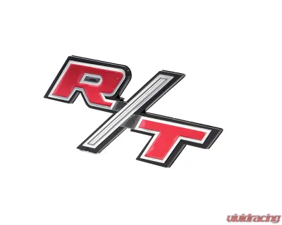 AMD LH/RH "R/T" Hood Scoop Side Emblem w/out Mounting Studs Dodge Charger 1970 - T-MP6055