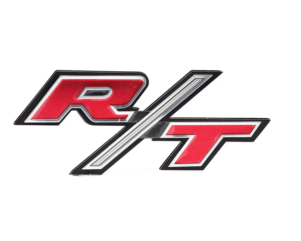 AMD LH/RH "R/T" Hood Scoop Side Emblem w/out Mounting Studs Dodge Charger 1970 - T-MP6055