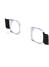 AMD Pair Chrome/Black Headlamp Bezels Chevrolet Chevy II | Nova 1968                                     - X145-3068-P - Image 2
