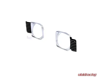 AMD Pair Chrome/Black Headlamp Bezels Chevrolet Chevy II | Nova 1968 - X145-3068-P