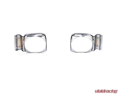 AMD Pair Chrome/Black Headlamp Bezels Chevrolet Chevy II | Nova 1968 - X145-3068-P