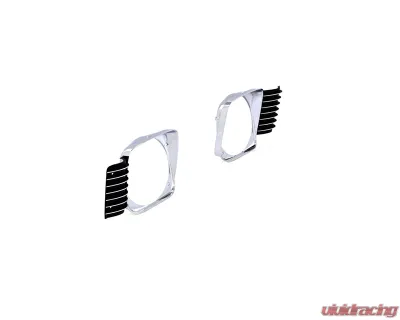 AMD Pair Chrome/Black Headlamp Bezels Chevrolet Chevy II | Nova 1968 - X145-3068-P