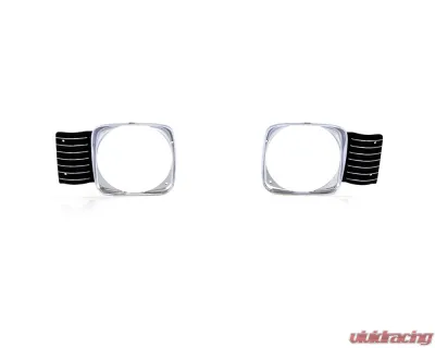 AMD Pair Chrome/Black Headlamp Bezels Chevrolet Chevy II | Nova 1968 - X145-3068-P