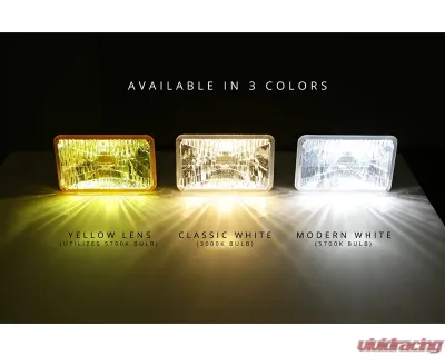 AMD 3-Pin High & Low Beam Standard H4 Wiring Bright White 5700K 4x6" RetroBright LED Forward Facing Light Replacement Bulb - X149-HR465S-57B