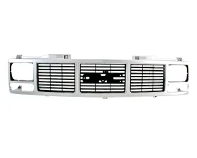 AMD Argent/Silver Single Headlight Grille Shell GMC C/K Pickup | Suburban 1988-1993