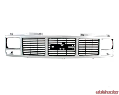 AMD Argent/Silver Single Headlight Grille Shell GMC C/K Pickup | Suburban 1988-1993 - X150-4988-1