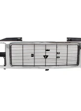 AMD Chrome/Silver/Black Dual Headlight Grille Shell GMC C/K Pickup | Suburban 1988-1993                                     - X150-4988-22 - Image 3