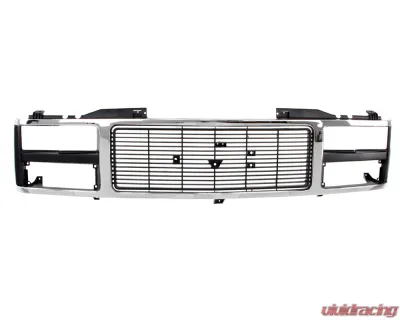 AMD Chrome/Silver/Black Dual Headlight Grille Shell GMC C/K Pickup | Suburban 1988-1993 - X150-4988-22